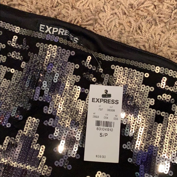 Geometric Sequin Mini Skirt - Picture 2 of 2